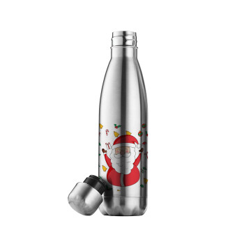 Santa Claus gifts, Μεταλλικό παγούρι θερμός Inox (Stainless steel), διπλού τοιχώματος, 500ml