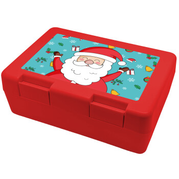 Santa Claus gifts, Children's cookie container RED 185x128x65mm (BPA free plastic)