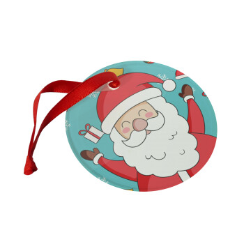 Santa Claus gifts, Christmas ornament glass 9cm