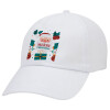 Adult Baseball Cap White 5-panel (POLYESTER, ADULT, UNISEX, ONE SIZE)