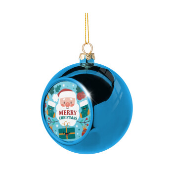 Άι Βασίλης, Blue Christmas tree ball ornament 8cm