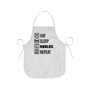 Eat, Sleep, Roblox, Repeat, Ποδιά Σεφ Ολόσωμη κοντή Ενηλίκων (63x75cm)