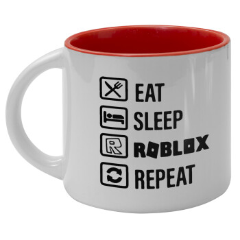 Eat, Sleep, Roblox, Repeat, Κούπα κεραμική 400ml