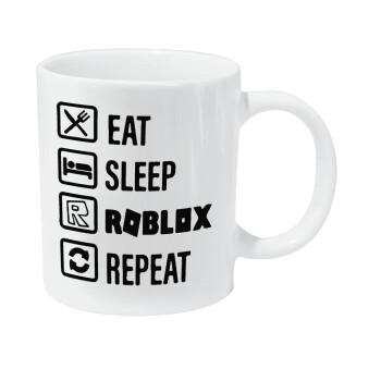 Eat, Sleep, Roblox, Repeat, Κούπα Giga, κεραμική, 590ml