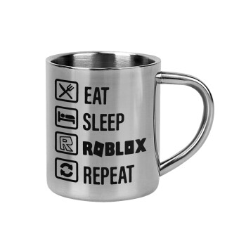Eat, Sleep, Roblox, Repeat, Mug Stainless steel double wall 300ml