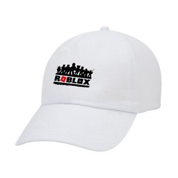 Roblox team, Καπέλο Ενηλίκων Baseball Λευκό 5-φύλλο (POLYESTER, ΕΝΗΛΙΚΩΝ, UNISEX, ONE SIZE)
