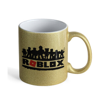 Roblox team, Κούπα Χρυσή Glitter που γυαλίζει, κεραμική, 330ml