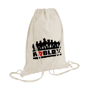 Roblox team, Backpack bag GYMBAG natural (28x40cm)