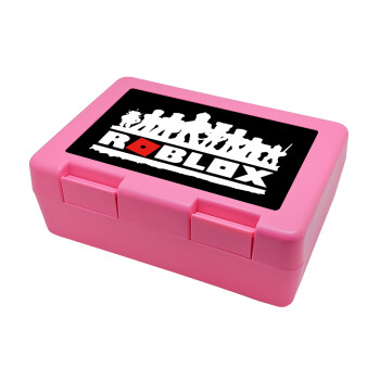 Roblox team, Children's cookie container PINK 185x128x65mm (BPA free plastic)