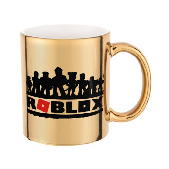 Roblox team, Κούπα κεραμική, χρυσή καθρέπτης, 330ml