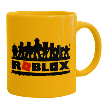 Roblox team, Ceramic coffee mug yellow, 330ml (1pcs)