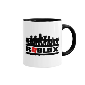 Roblox team, Κούπα χρωματιστή μαύρη, κεραμική, 330ml