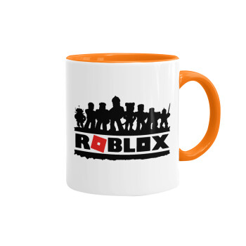 Roblox team, Mug colored orange, ceramic, 330ml