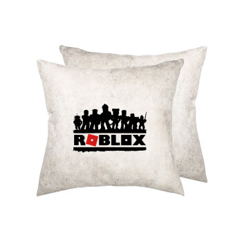 Roblox team, Μαξιλάρι καναπέ Δερματίνη Γκρι 40x40cm με γέμισμα
