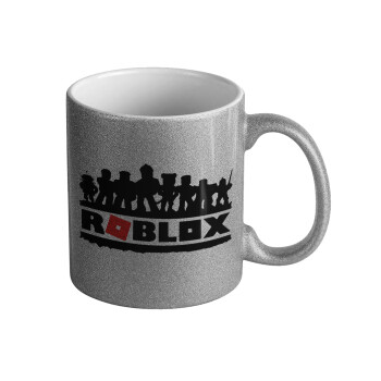 Roblox team, Κούπα Ασημένια Glitter που γυαλίζει, κεραμική, 330ml