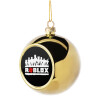 Golden Christmas tree ball ornament 8cm