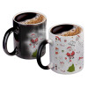 Color changing magic Mug, ceramic, 330ml when adding hot liquid inside, the black colour desappears (1 pcs)