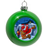 Green Christmas tree ornament bauble 8cm