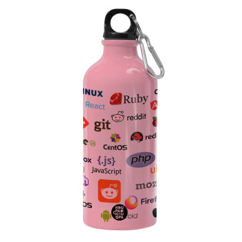 Tech logos, Water bottle 600ml