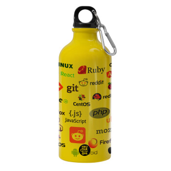 Tech logos, Water bottle 600ml