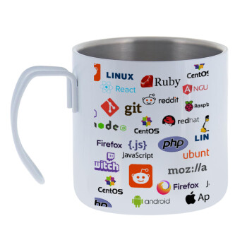 Tech logos, Mug Stainless steel double wall 400ml