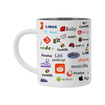 Tech logos, Mug Stainless steel double wall 450ml