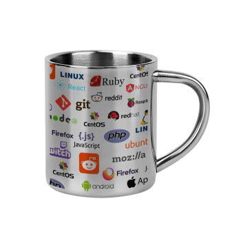 Tech logos, Mug Stainless steel double wall 300ml