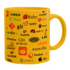 Ceramic coffee mug yellow