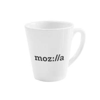 moz:lla, Κούπα κωνική Latte Λευκή, κεραμική, 300ml