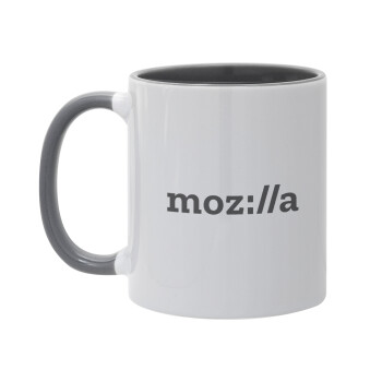 moz:lla, Κούπα χρωματιστή γκρι, κεραμική, 330ml