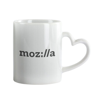 moz:lla, Mug heart handle, ceramic, 330ml