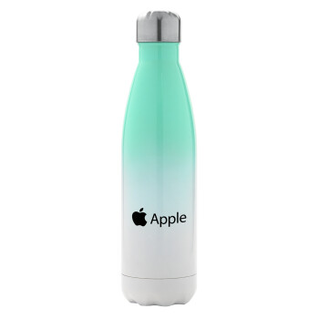 apple, Metal mug thermos Green/White (Stainless steel), double wall, 500ml