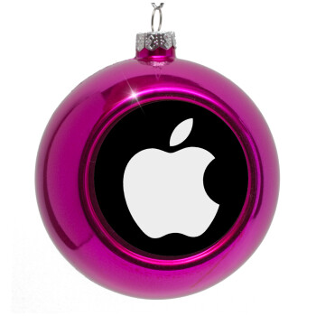 apple, Purple Christmas tree ornament bauble 8cm