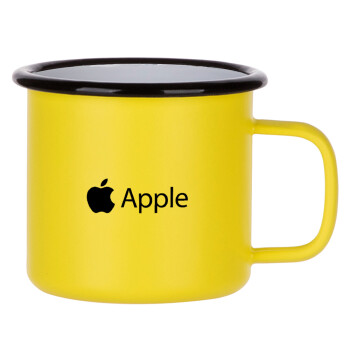 apple, Metallic enamel MATT Yellow cup 360ml