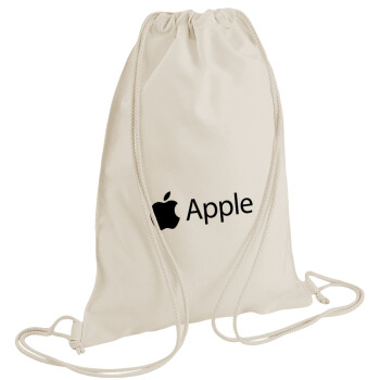 apple, Backpack bag GYMBAG natural (28x40cm)