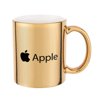 apple, Κούπα κεραμική, χρυσή καθρέπτης, 330ml