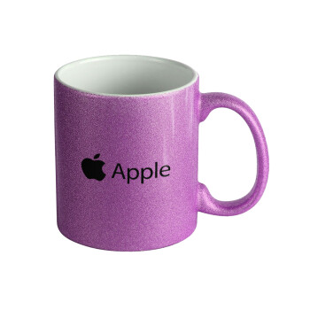 apple, Κούπα Μωβ Glitter που γυαλίζει, κεραμική, 330ml