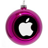 Purple Christmas tree ornament bauble 8cm