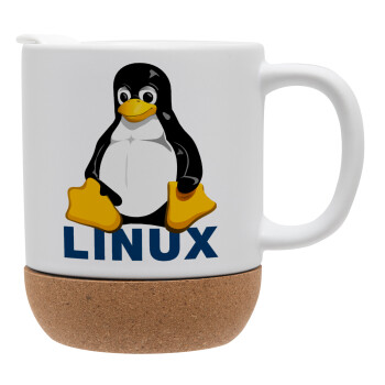 Linux, Κούπα, κεραμική με βάση φελού και καπάκι (ΜΑΤ), 330ml (1 τεμάχιο)