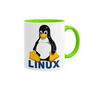 Linux, Κούπα χρωματιστή βεραμάν, κεραμική, 330ml