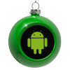 Green Christmas tree ornament bauble 8cm