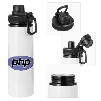 PHP, Μεταλλικό παγούρι νερού με καπάκι ασφαλείας, αλουμινίου 850ml