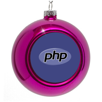 PHP, Purple Christmas tree ornament bauble 8cm