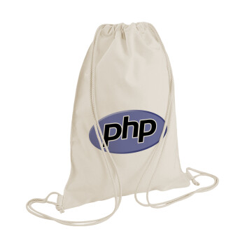 PHP, Backpack bag GYMBAG natural (28x40cm)