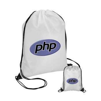 PHP, Τσάντα πουγκί με μαύρα κορδόνια (1 τεμάχιο)