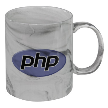 PHP, Mug ceramic marble style, 330ml