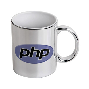 PHP, Κούπα κεραμική, ασημένια καθρέπτης, 330ml