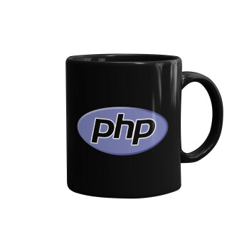 PHP, Mug black, ceramic, 330ml