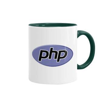 PHP, Mug colored green, ceramic, 330ml