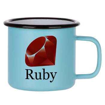Ruby, Κούπα Μεταλλική εμαγιέ ΜΑΤ σιέλ 360ml